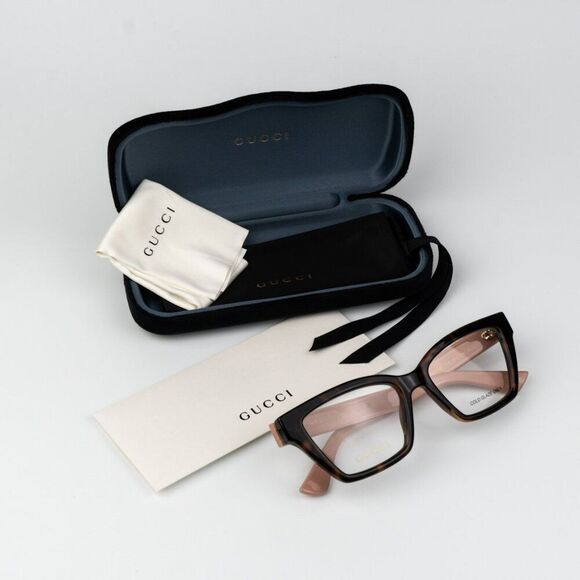 Gucci Women Eyeglasses Havana Pink Cat Eye GG1715O 005 BRAND NEW main image 5